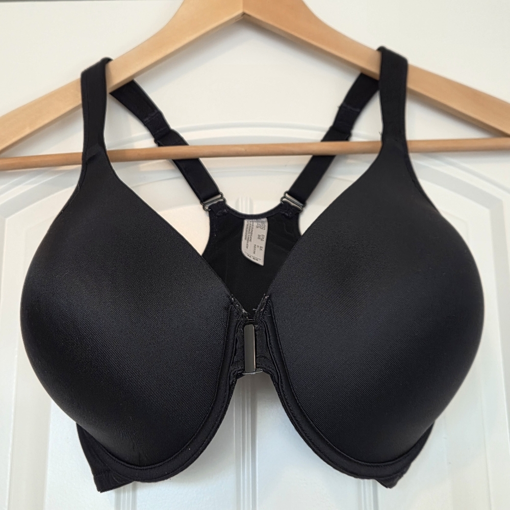 Leading Lady Brigitte Black Racerback Underwire T-Shirt Bra 36DD